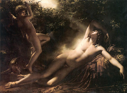 Il sonno di Endymion, opere dell'artista Anne-Louis Girodet de Roussy-Trioson (1767–1824) - Immagine rilasciata sotto licenza Creative Commons Attribution-Share Alike 3.0 Unported, fonte Wikimedia Commons, utente Meidosensei