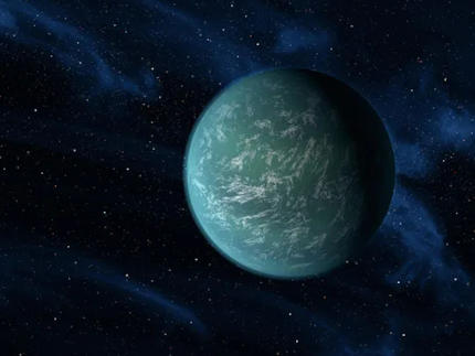 Rappresentazione grafica del pianeta di tipo terrestre Kepler-22b - Credit NASA/Ames/JPL-Caltech